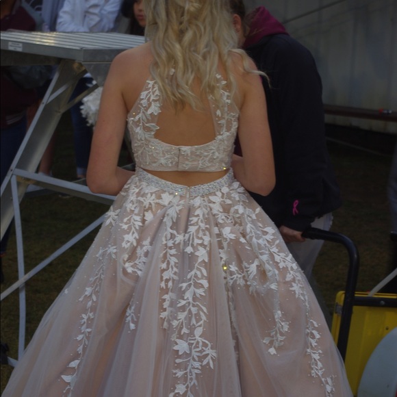 Sherri Hill Formal dress 2-pc with train - Picture 3 of 5